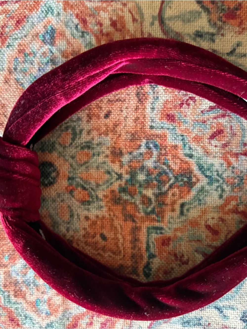 Lele Sadoughi Velvet Knot Headband - Deep Burgundy